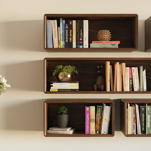 Solid Wood Floating Bookshelves