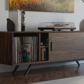 Mid-Century Modern Credenza/Sideboard with Sliding Doors
