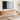 Low Profile Solid Wood Floating Media Console with Sliding Doors