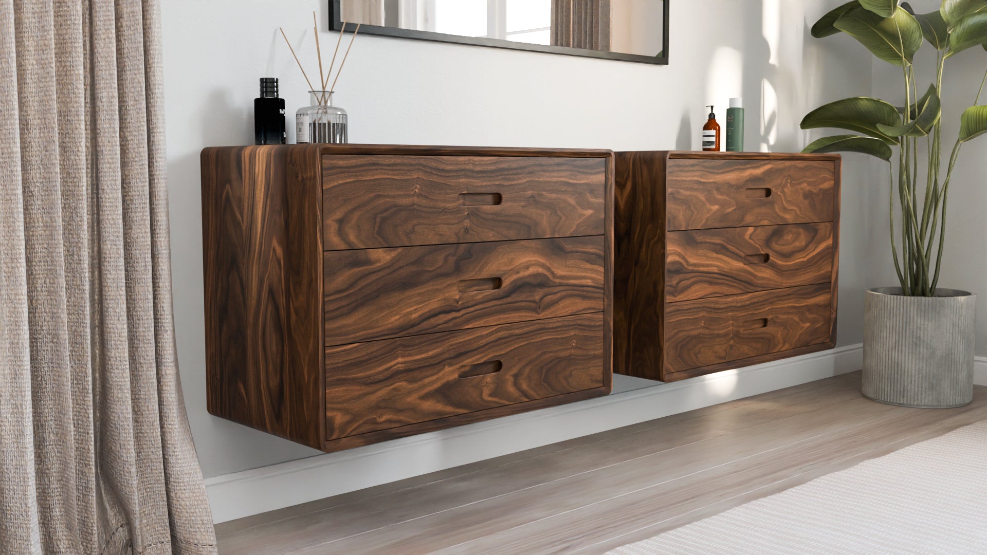 Mid-Century Modern Floating Three Drawer Dresser – Avin Furniture Co
