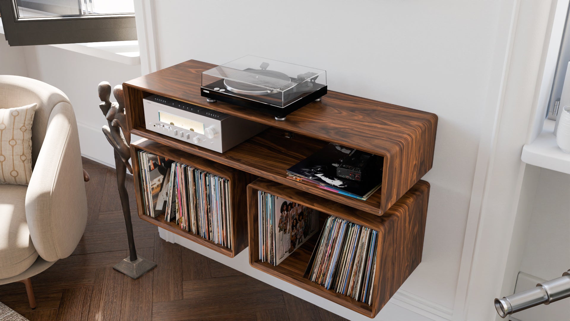 Floating Vinyl Player/Stereo Table – Avin Furniture Co