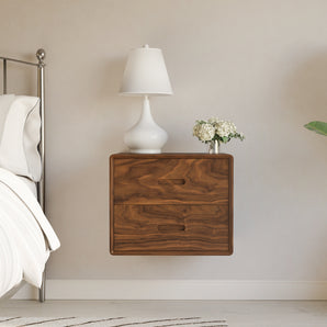 Floating Modern Two Drawer Nightstand